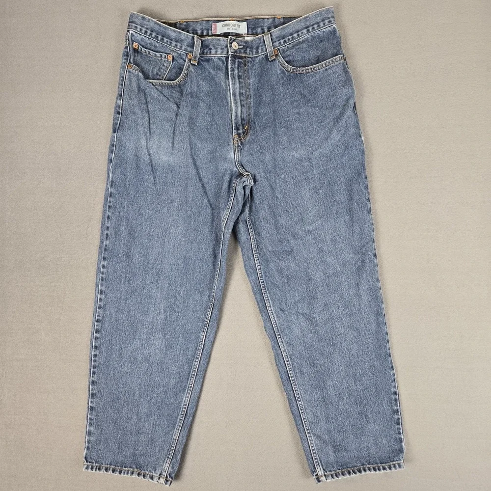Levis 560 Jeans Mens 38x30 (Fits 36x28) Comfort Loose Fit Tapered Leg‎ Blue Y2K